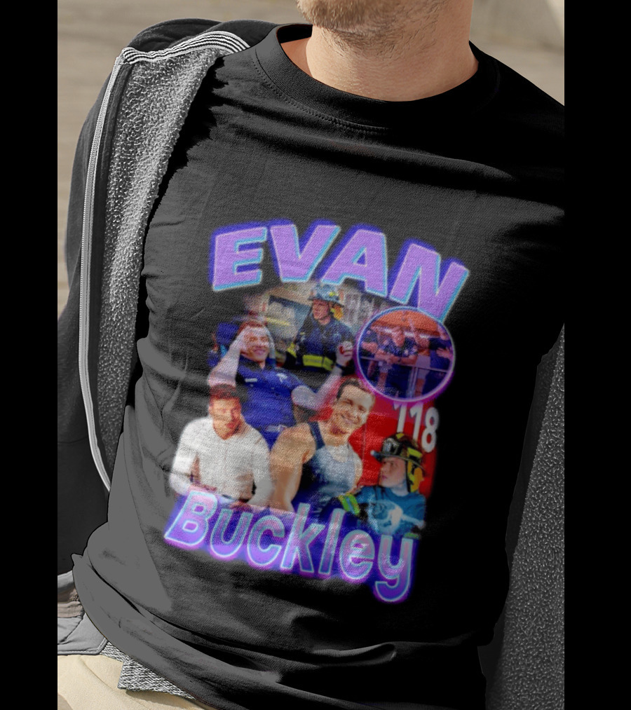 Evan Buckley Collage Firefighter Tribute 118 T-Shirt