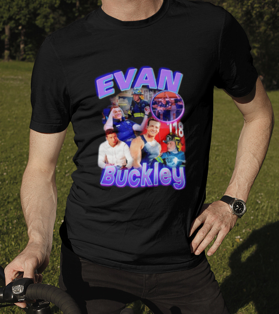 Evan Buckley Collage Firefighter Tribute 118 T-Shirt