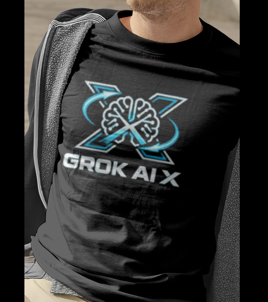 Grok AI X Brain And Arrows T-Shirt