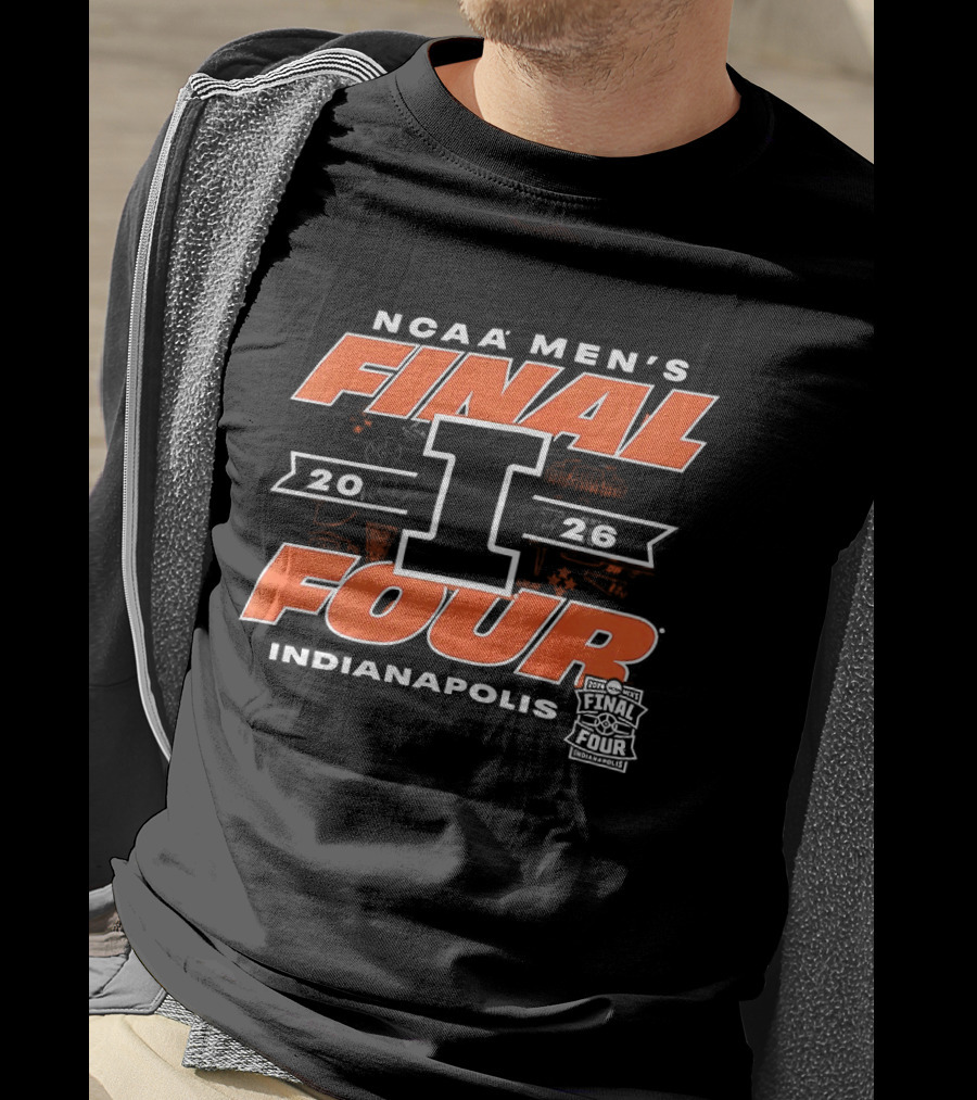 NCAA Men's Final Four 2026 Illinois Fighting Illini Indianapolis Basketball T-Shirt