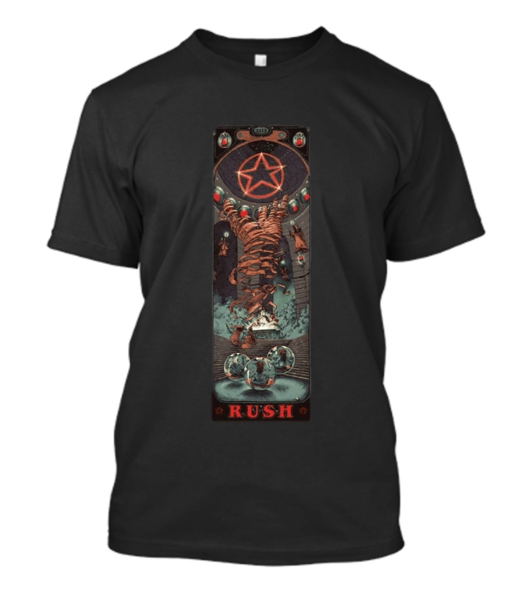 Rush 2112 50th Anniversary Celebration Red Star Fantasy T-Shirt