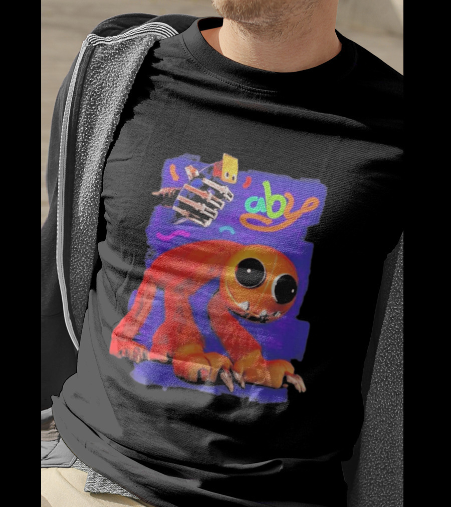 April Fools Shaved Yarnaby Aby Colorful Monster Orange Creature T-Shirt