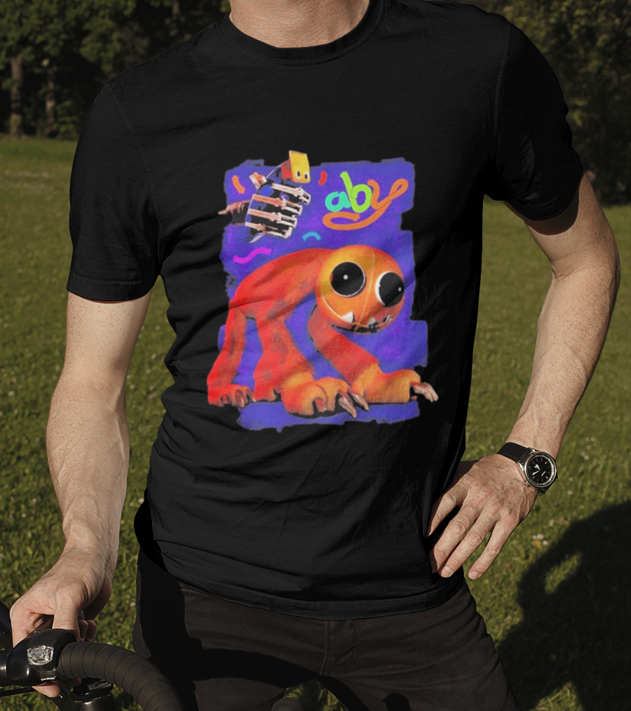 April Fools Shaved Yarnaby Aby Colorful Monster Orange Creature T-Shirt