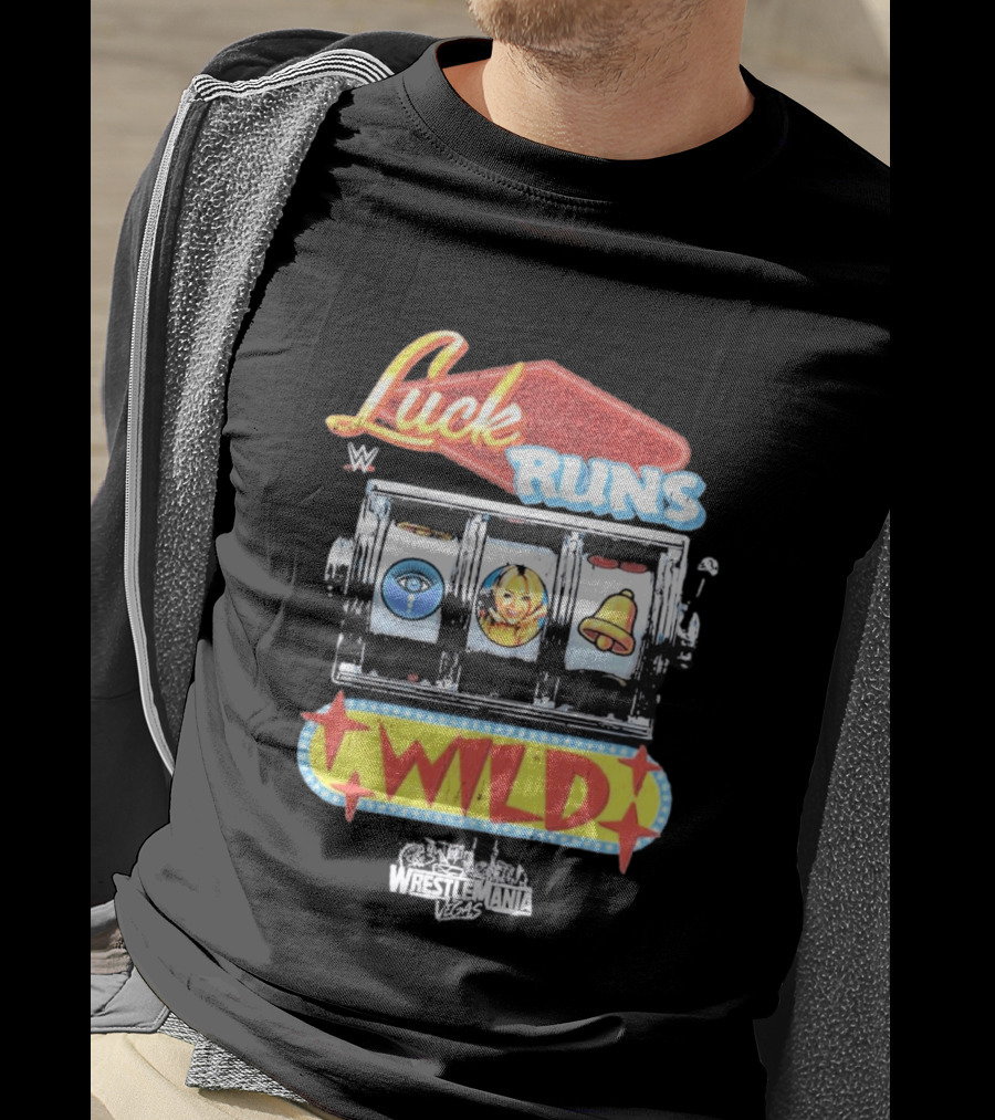 WrestleMania Vegas Slot Machine Luck Runs Wild T-Shirt