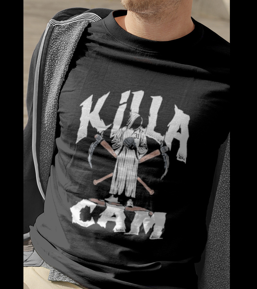 Killa Cam Schlittler New York Baseball Crossed Bats And Sickle T-Shirt