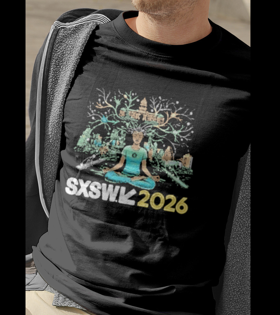 SXSW 2026 Meditative Yoga Retreat Mystical Tree T-Shirt