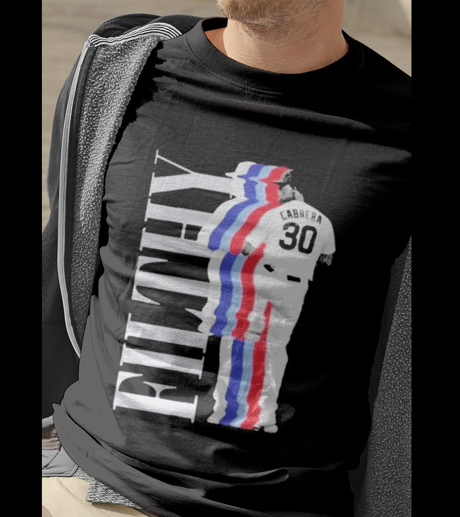 Obvious Edward Cabrera Filthy 30 Red Blue Streak Baseball T-Shirt