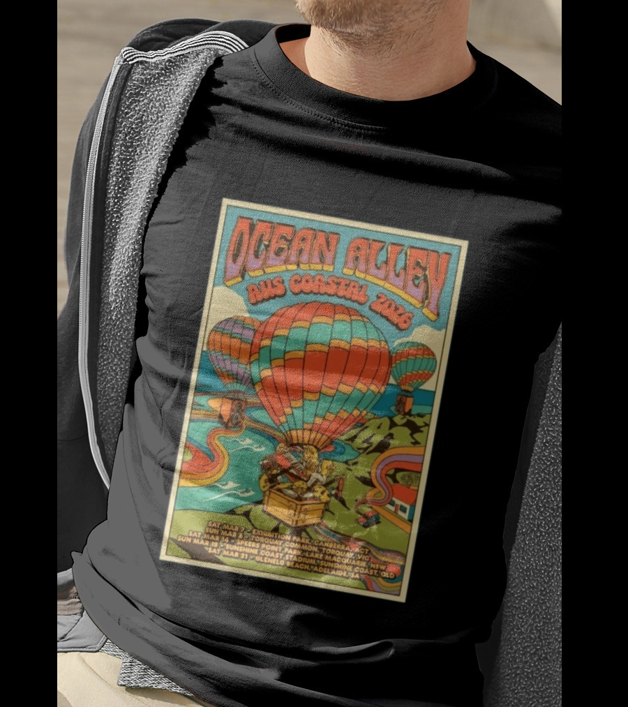 Ocean Alley AUS Coastal Tour 2026 Canberra Torquay Lake Macquarie Sunshine Coast Adelaide T-Shirt