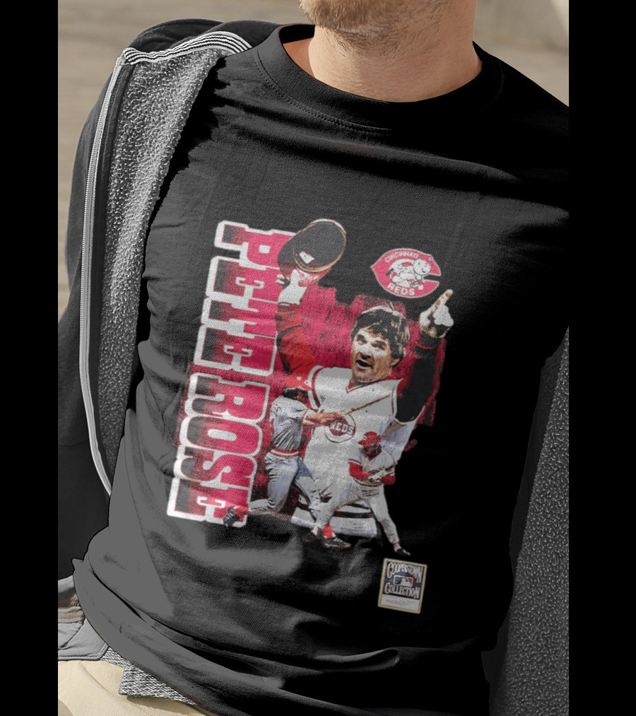 Pete Rose Cincinnati Reds Cooperstown Collection Players T-Shirt