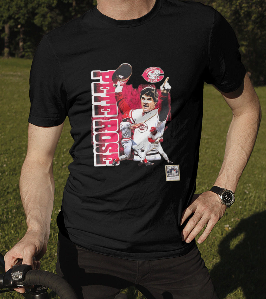 Pete Rose Cincinnati Reds Cooperstown Collection Players T-Shirt