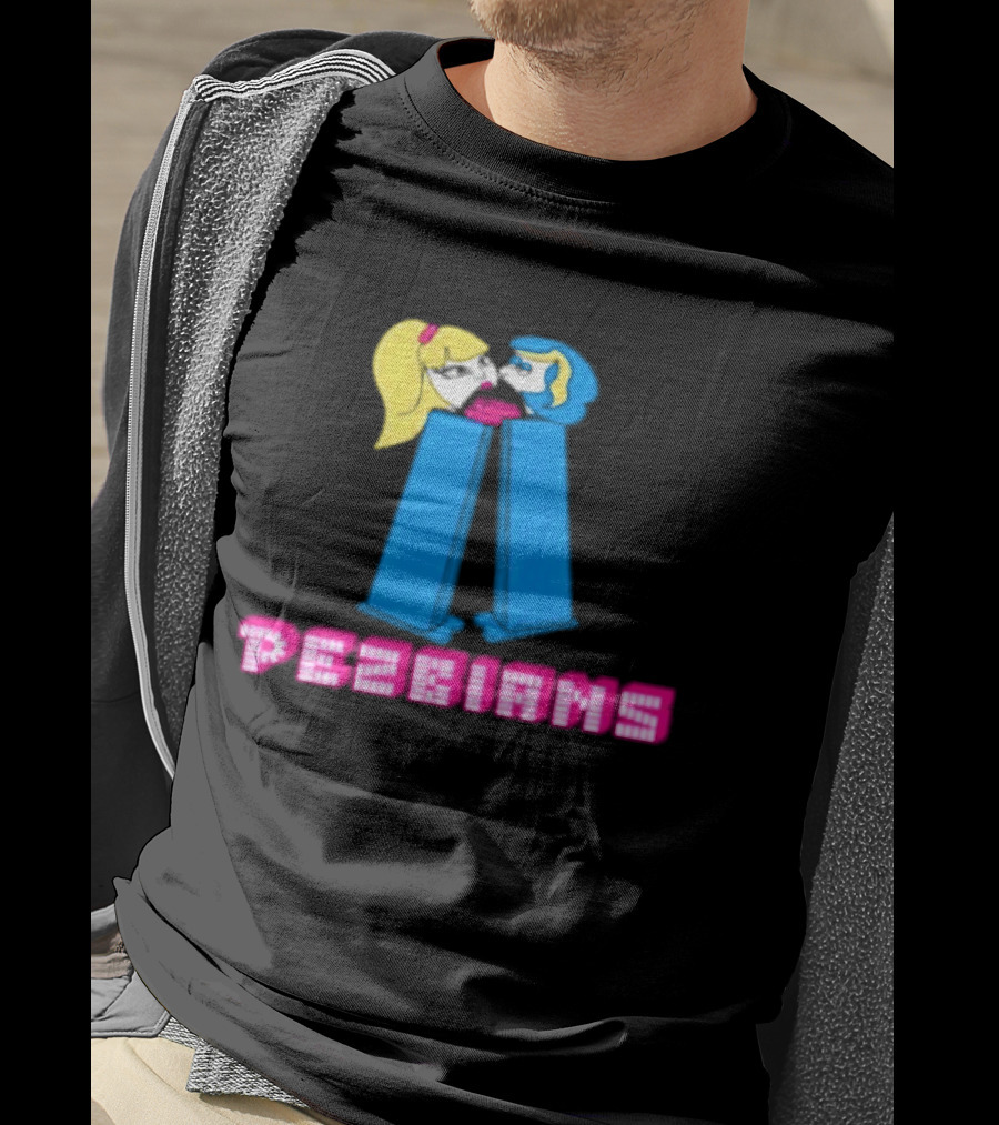 Pezbians Pez Dispenser Parody Retro Humor Kissing T-Shirt