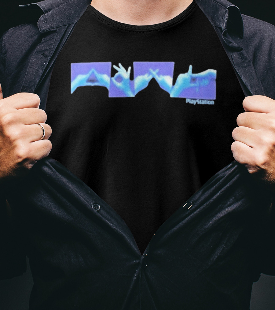 PlayStation Controller Button Hand Gestures T-Shirt