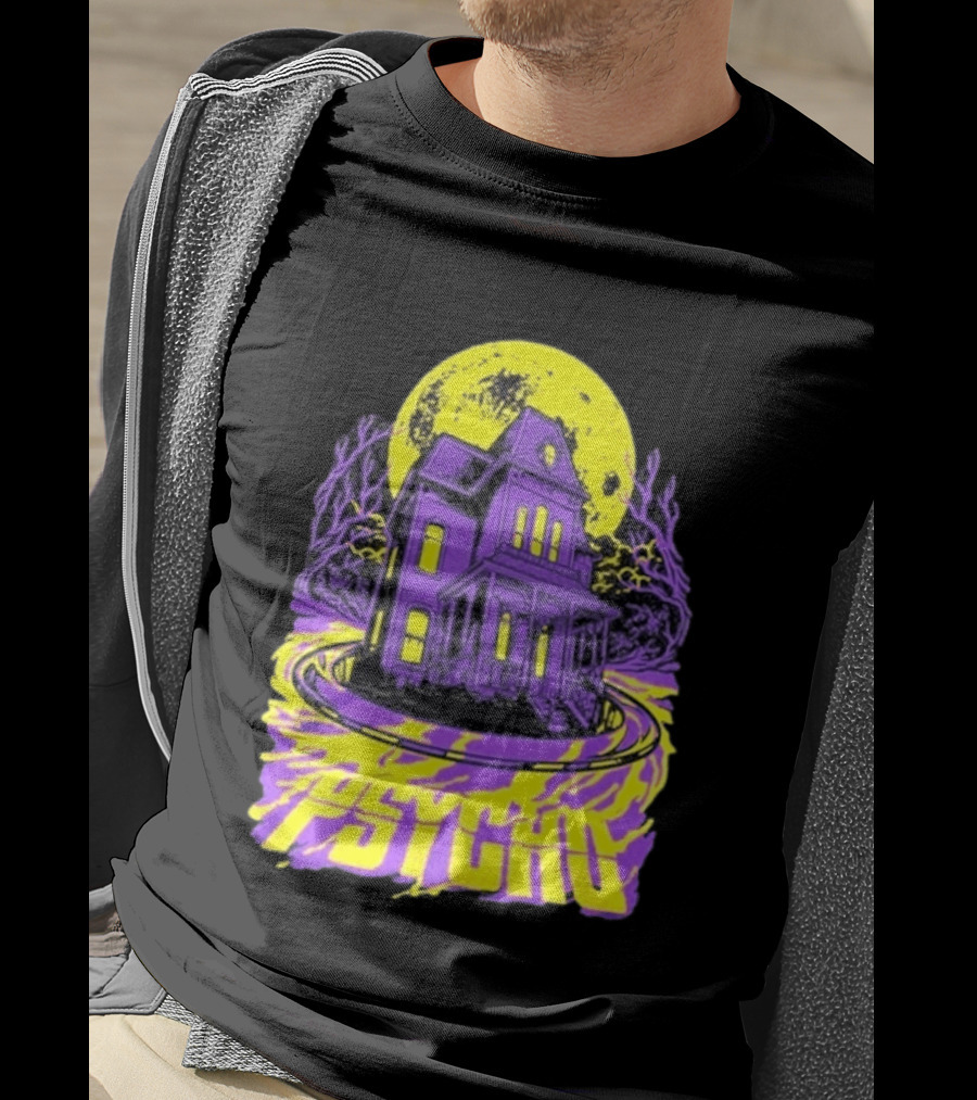 Psycho Forever Haunted House Neon Moon T-Shirt