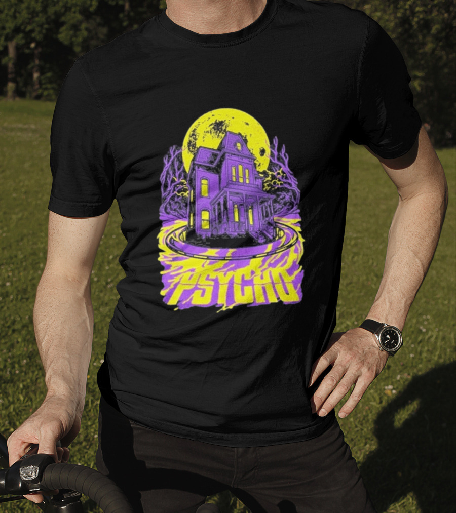 Psycho Forever Haunted House Neon Moon T-Shirt