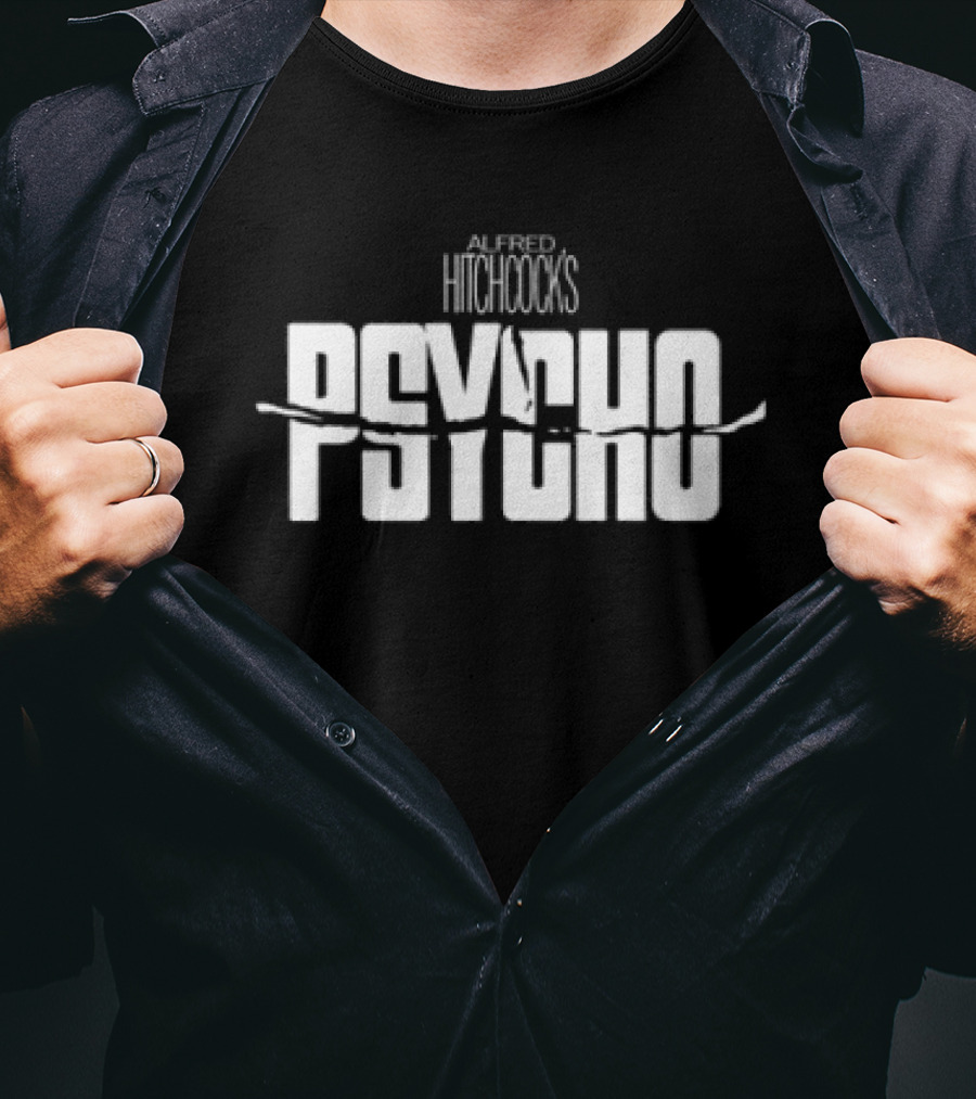 Alfred Hitchcock's Psycho Icy Blackness Classic Cinema Horror T-Shirt