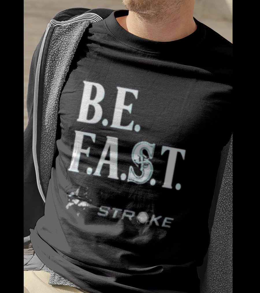 B.E. F.A.S.T. Seattle Mariners Strike Out Stroke Night T-Shirt