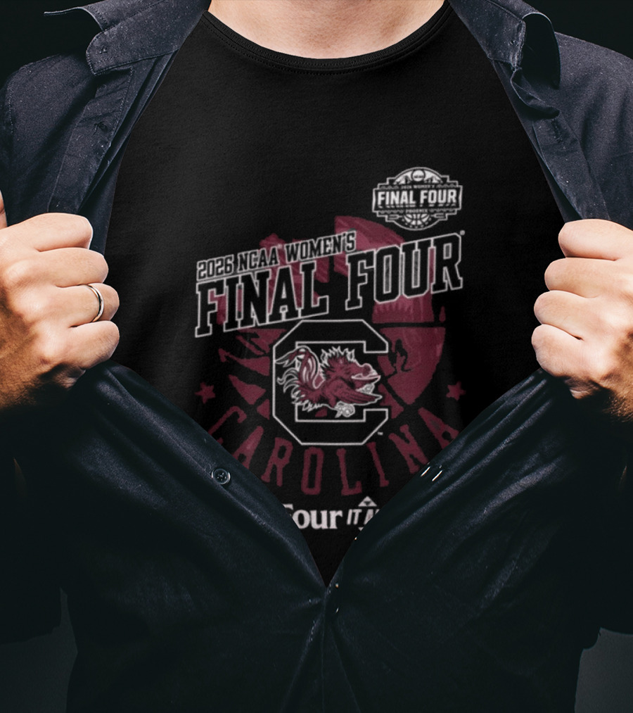 South Carolina Gamecocks 2026 NCAA Women's Final Four Basketball Four It All T-Shirt