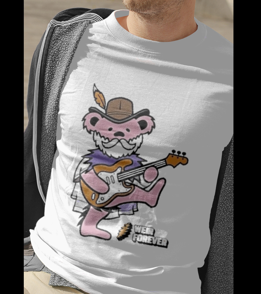 Weir Forever Purple Bear Playing Guitar Weir Tour 2026 T-Shirt