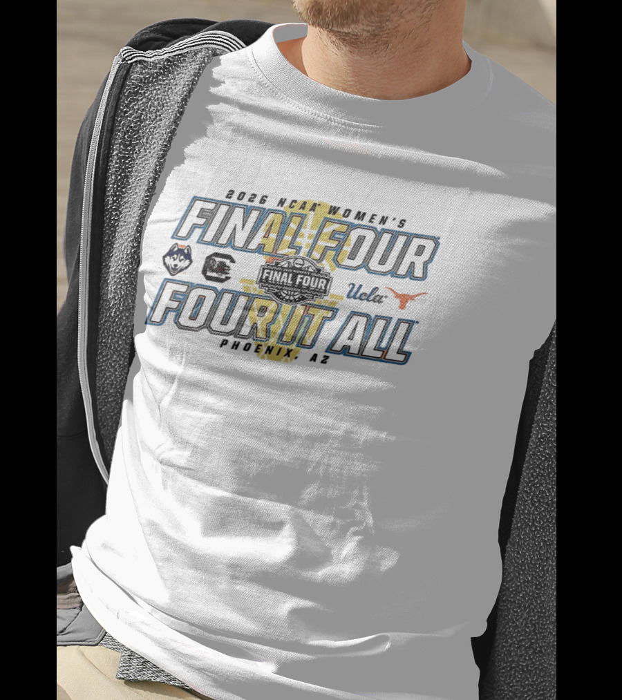 2026 NCAA Women's Basketball Final Four Phoenix AZ March Madness UConn South Carolina UCLA Texas T-Shirt