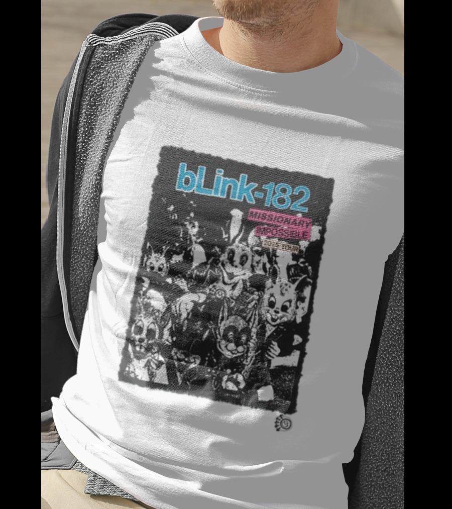 Blink 182 Missionary Impossible 2025 Tour Horror Rabbit Surrealist Band T-Shirt