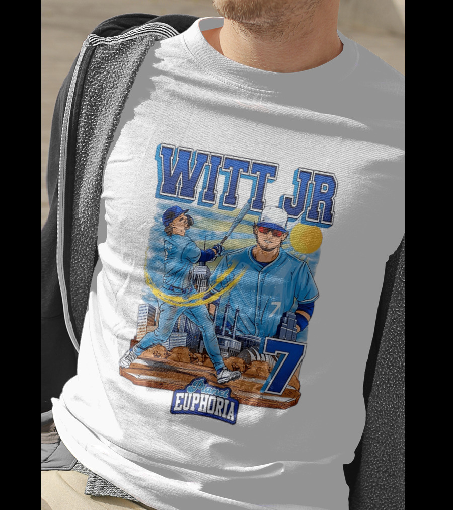 Witt Jr Kansas City Royals Planet Euphoria Baseball 7 T-Shirt