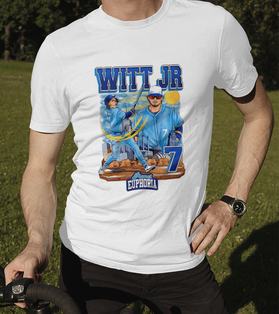 Witt Jr Kansas City Royals Planet Euphoria Baseball 7 T-Shirt
