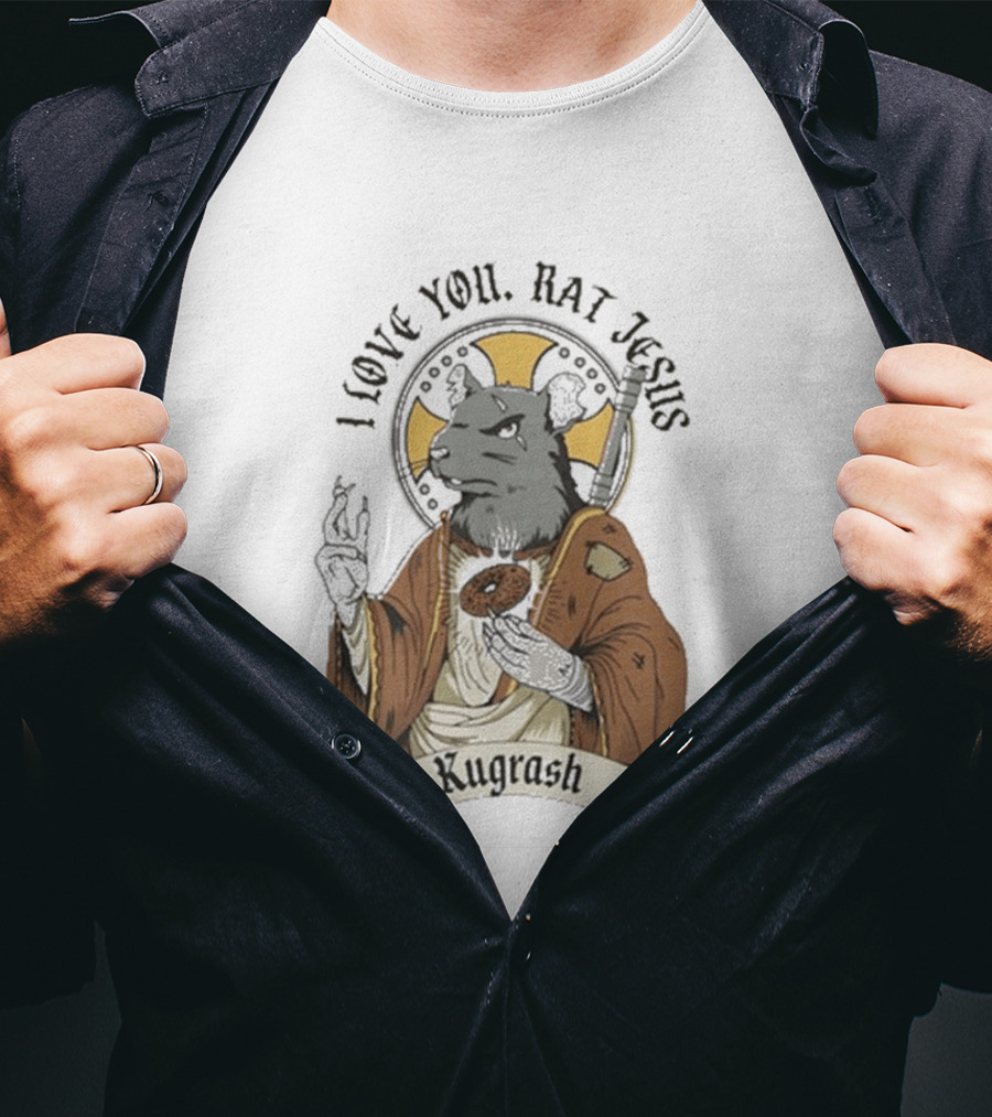 I Love You Rat Jesus Kutgraph T-Shirt