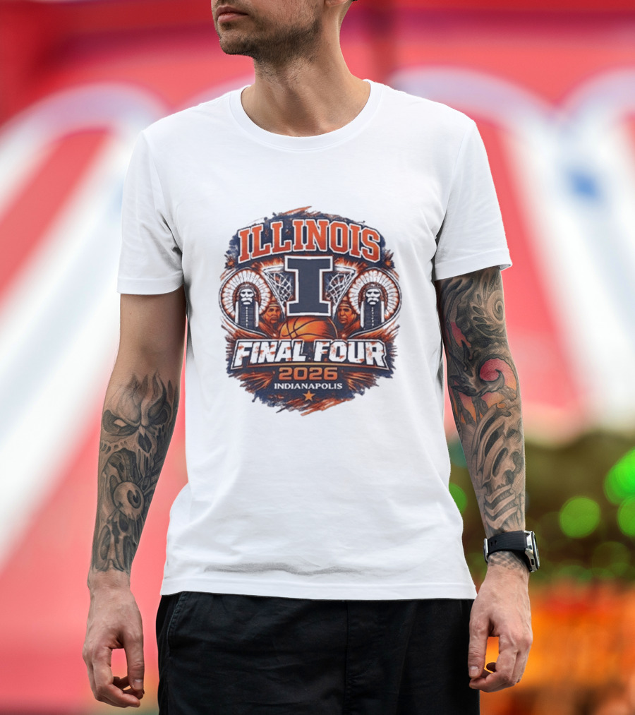 Illinois Final Four 2026 Indianapolis Basketball Event T-Shirt