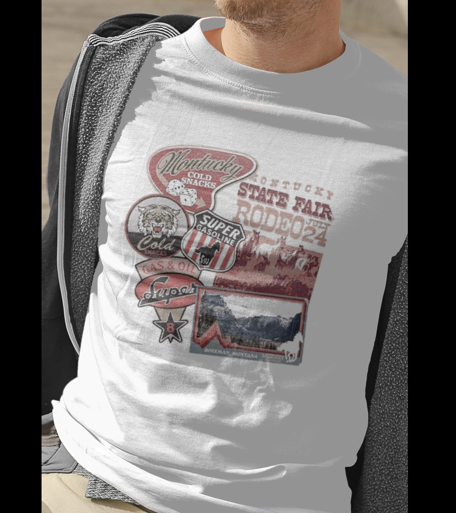 Montucky Cold Snacks Super Premium Lager Gas Oil Rodeo Signs T-Shirt
