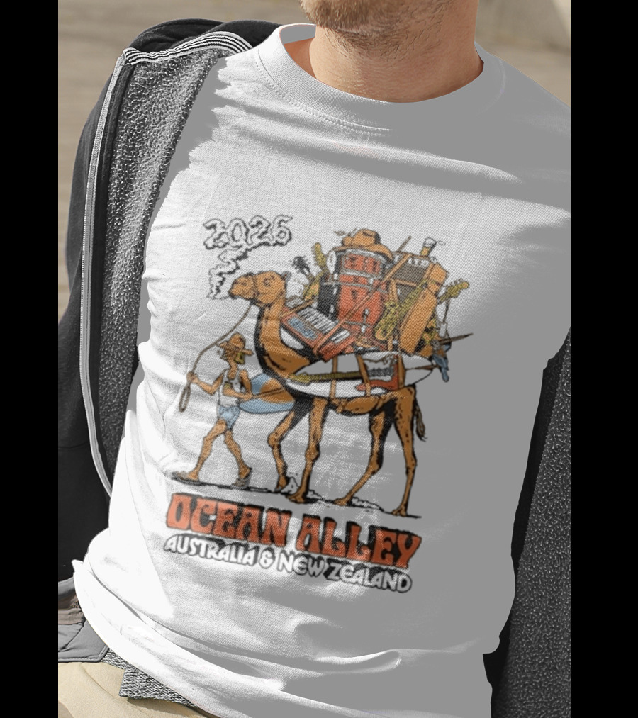 Ocean Alley 2026 Australia New Zealand Tour Camel T-Shirt