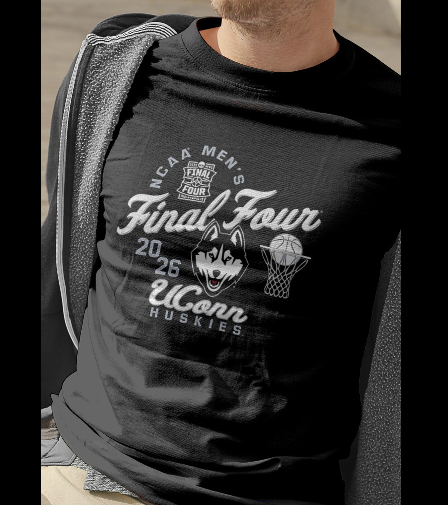 NCAA Men's Final Four 2026 UConn Huskies Indianapolis T-Shirt
