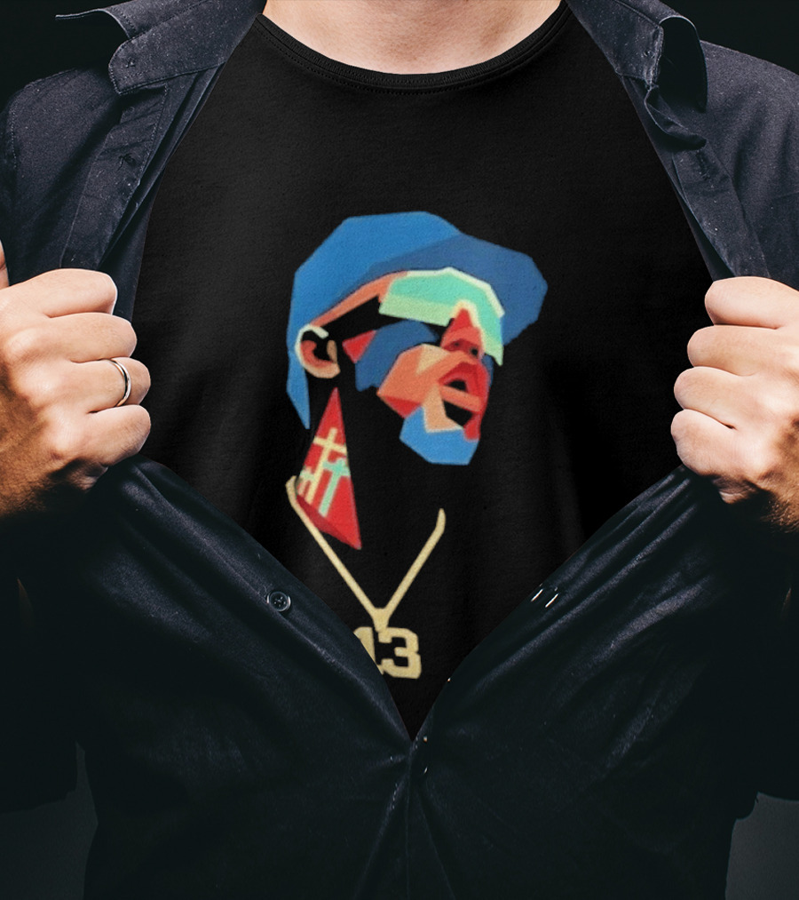 Atlanta Braves Acuna Number 13 Geometric T-Shirt