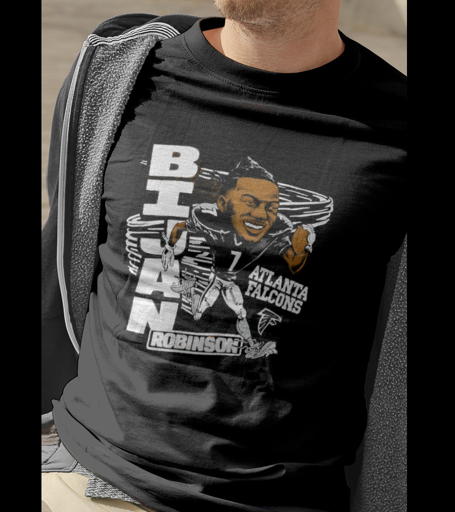 Bijan Robinson Atlanta Falcons Caricature 2025 T-Shirt