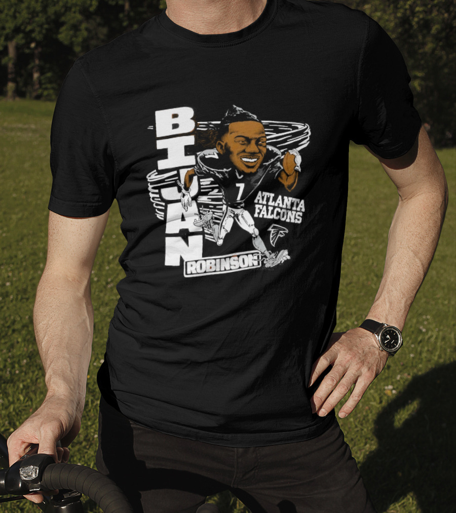 Bijan Robinson Atlanta Falcons Caricature 2025 T-Shirt