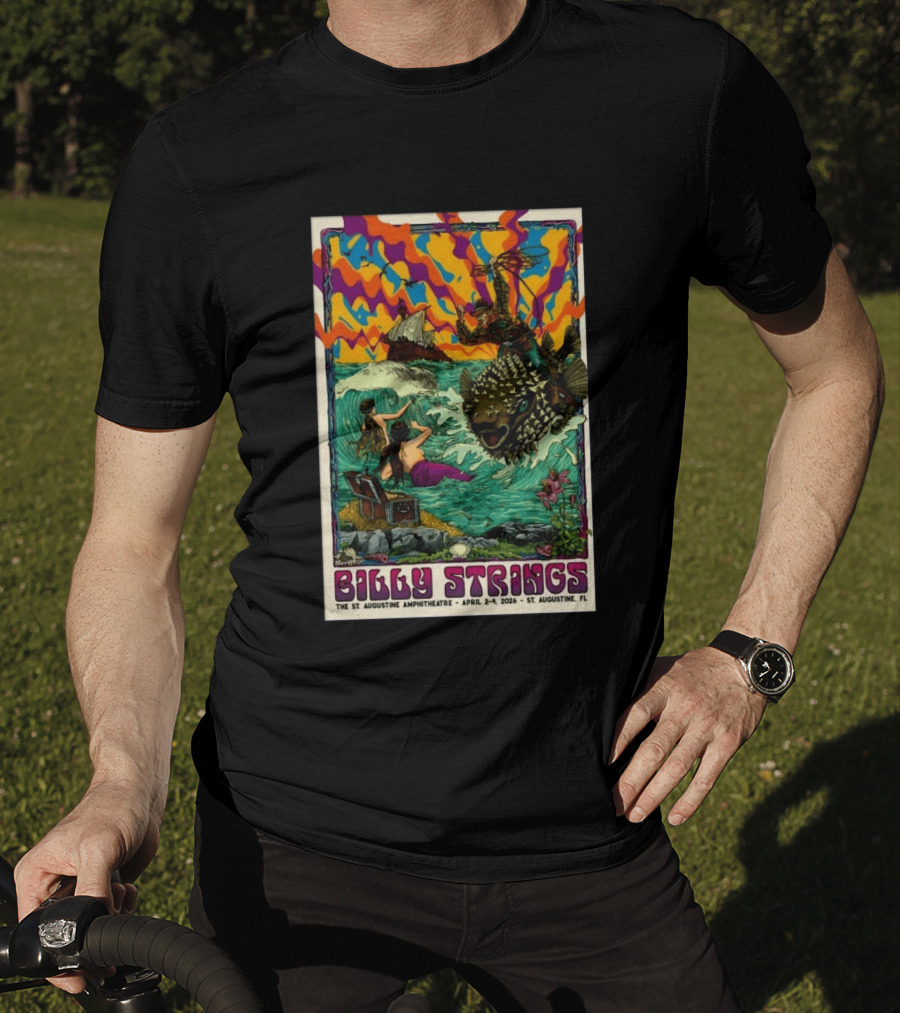 Billy Strings St. Augustine Amphitheatre April 2 4 2026 Psychedelic T-Shirt