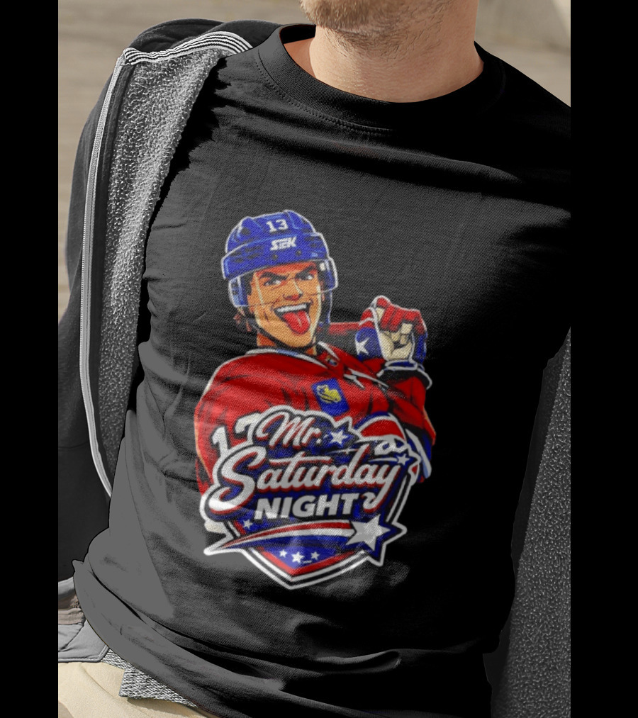 Mr. Saturday Night Cole Caufield Montreal Canadiens Hockey Player Celebration T-Shirt