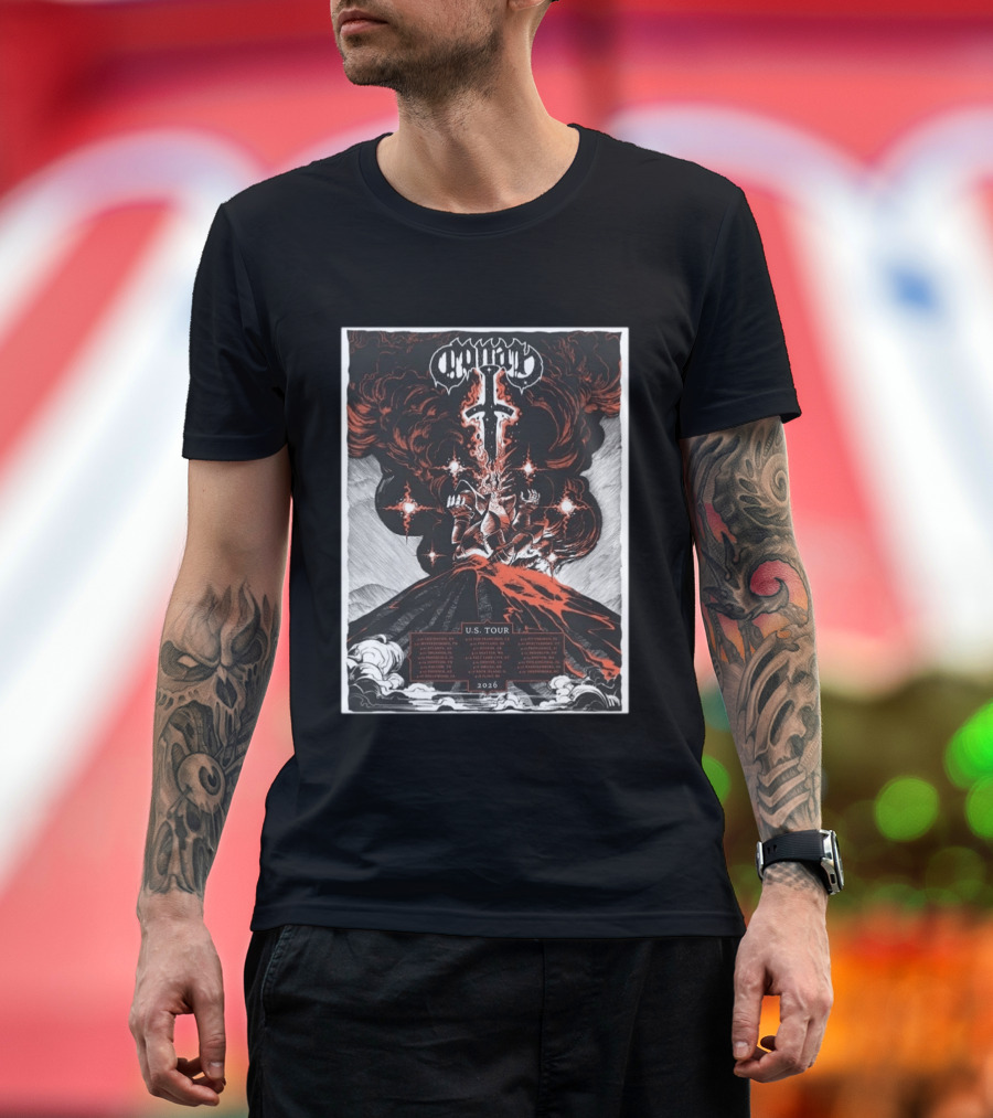 Conan US Tour 2026 Volcanic Knight Imagery City Dates T-Shirt
