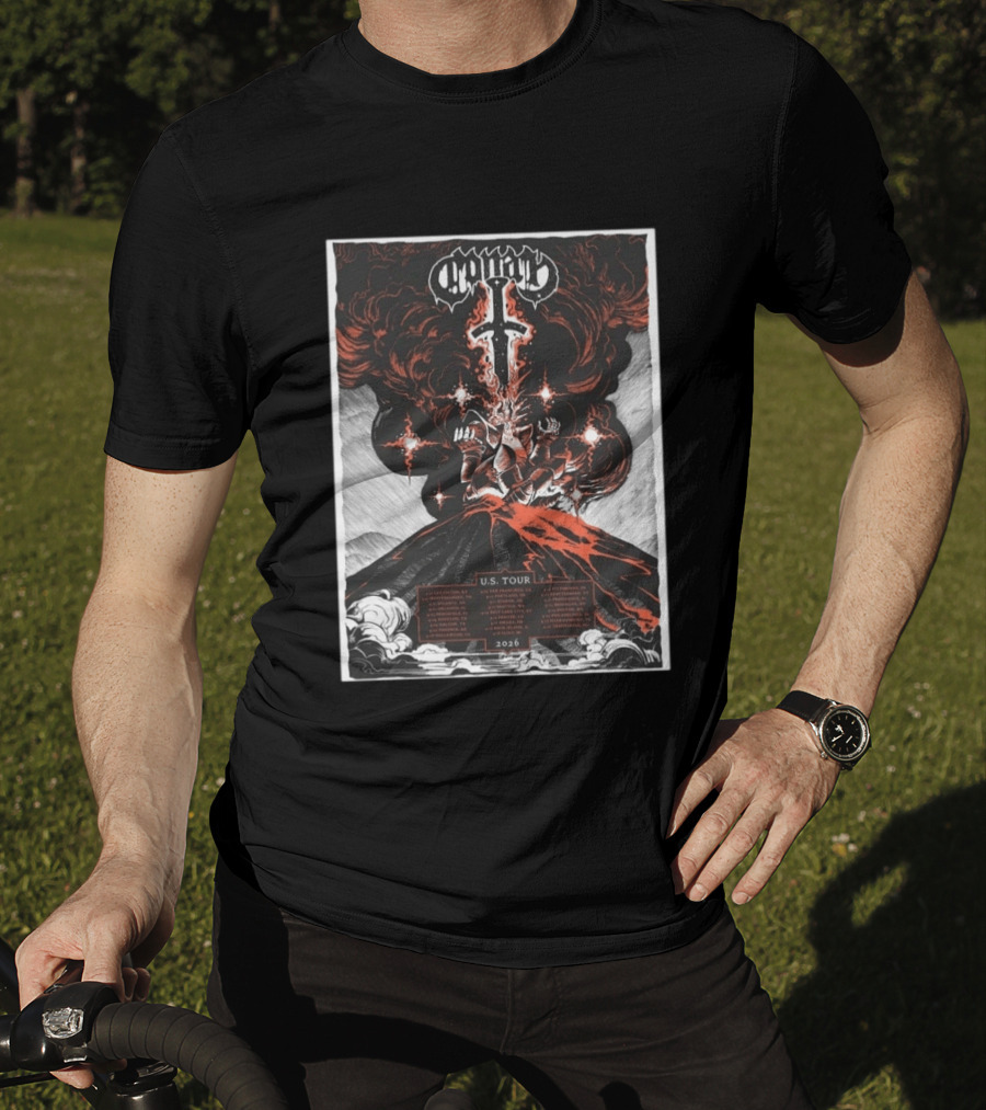 Conan US Tour 2026 Volcanic Knight Imagery City Dates T-Shirt
