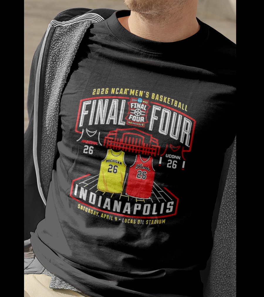2026 NCAA Men's Basketball Final Four Indianapolis Lucas Oil Stadium Jerseys T-Shirt