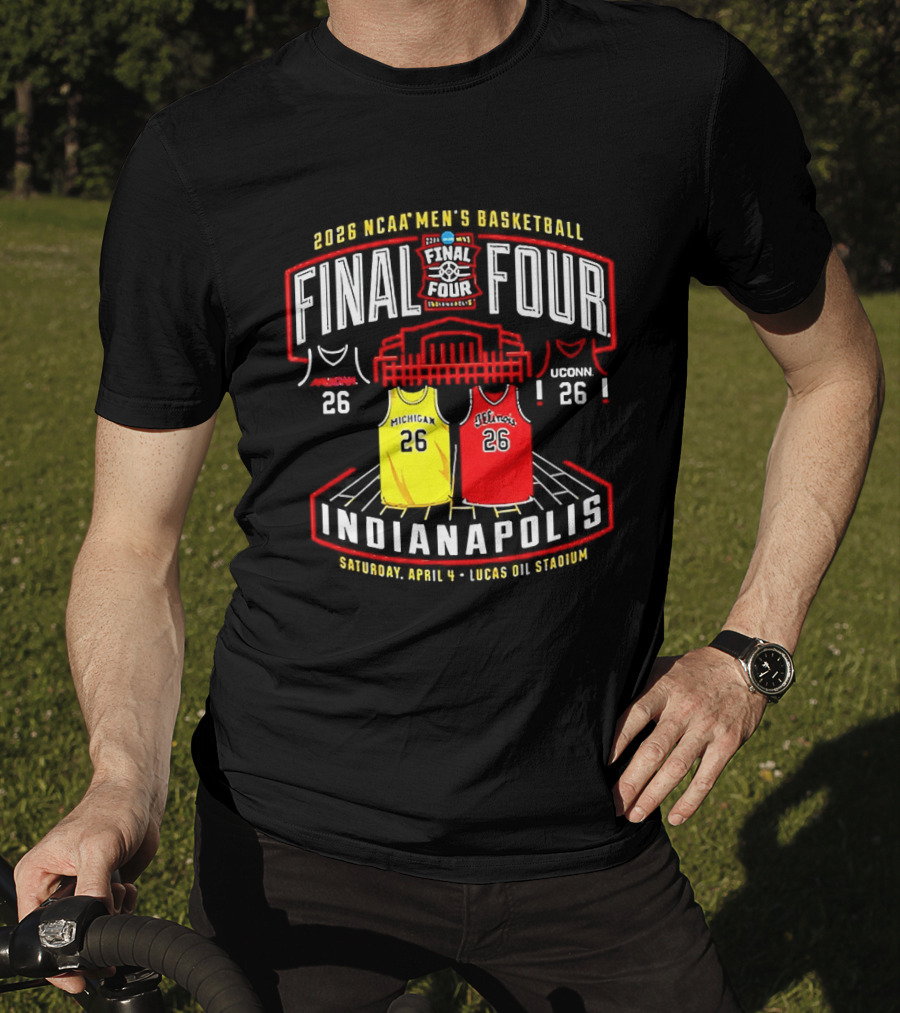 2026 NCAA Men's Basketball Final Four Indianapolis Lucas Oil Stadium Jerseys T-Shirt