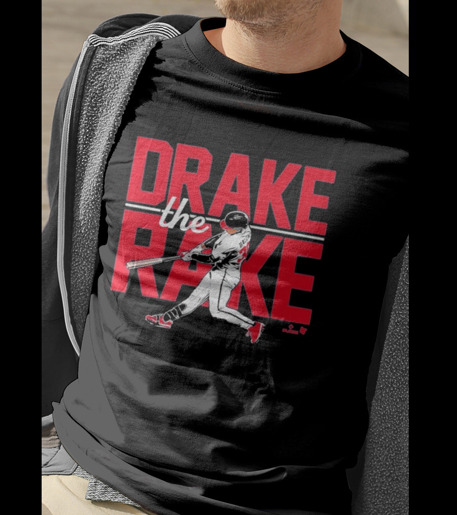 Drake Baldwin The Rake Baseball Player Swinging Bat T-Shirt