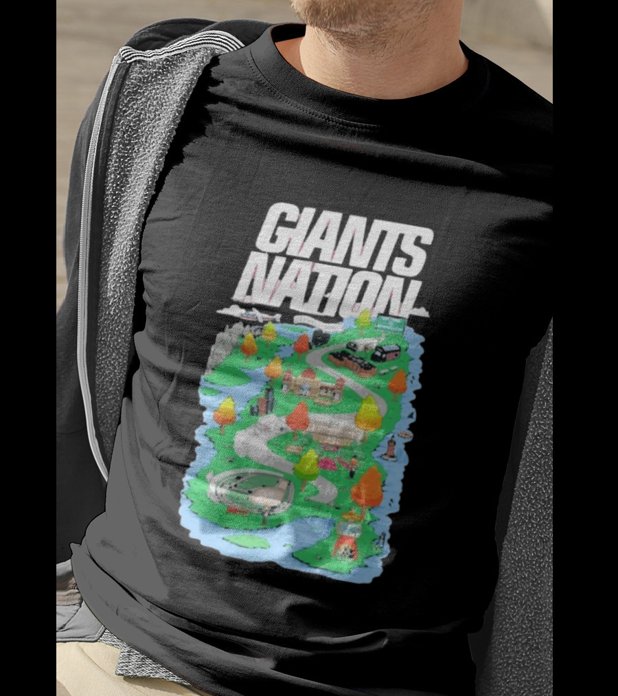 New York Giants Nation Roadmap Scenic Tour T-Shirt