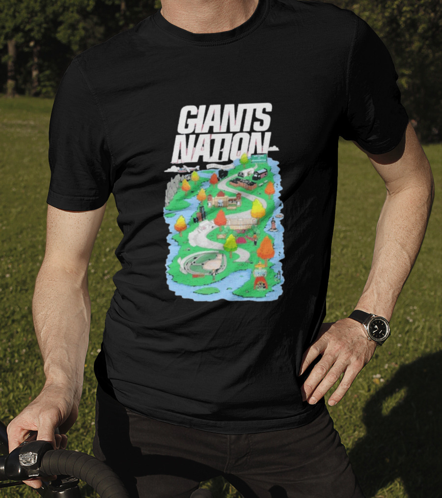 New York Giants Nation Roadmap Scenic Tour T-Shirt