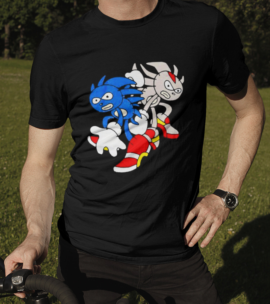 The Hedgehog Sanic And Shedew Adventure Meme Humor T-Shirt