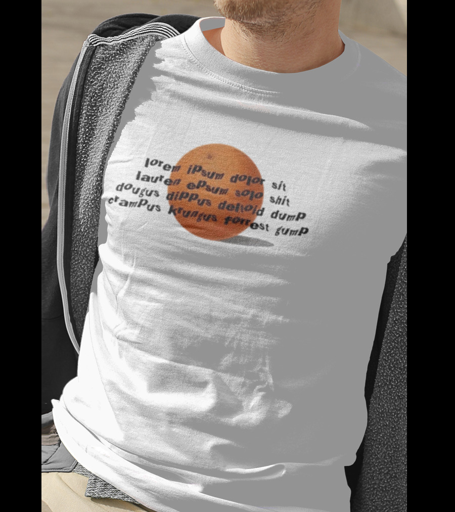 Dftba Drawfee Lorem Ipsum Orange Sphere T-Shirt