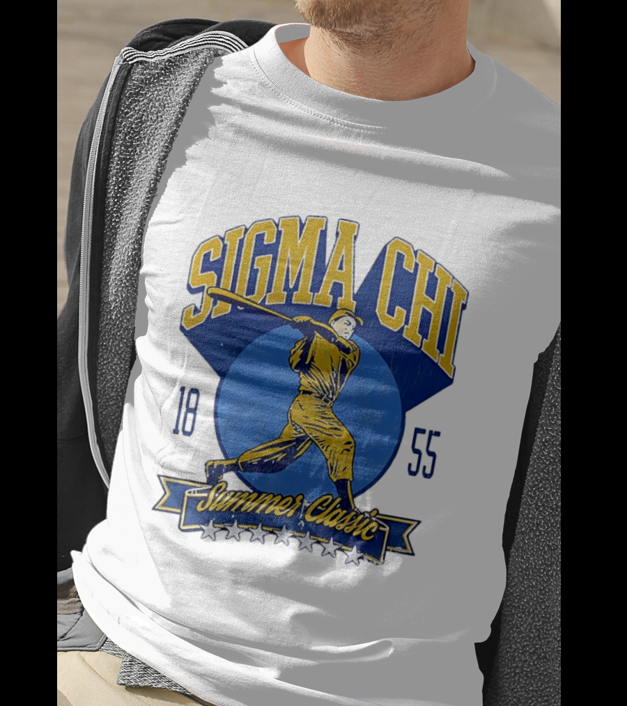 Sigma Chi Baseball Player Summer Classic 1855 T-Shirt