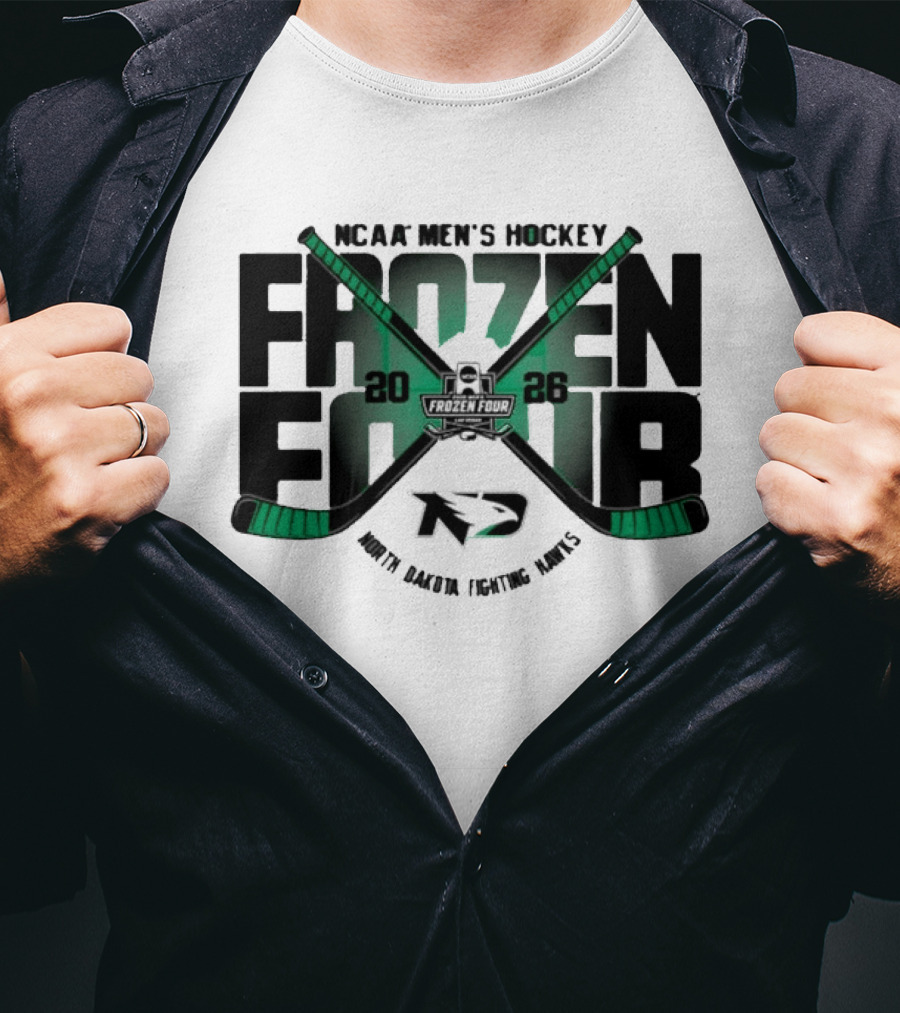 University Of North Dakota Men's Hockey 2026 Frozen Four ND Pride Sioux Team Spirit T-Shirt