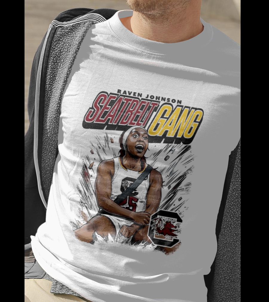 Raven Johnson Seatbelt Gang South Carolina Gamecocks Basketball T-Shirt