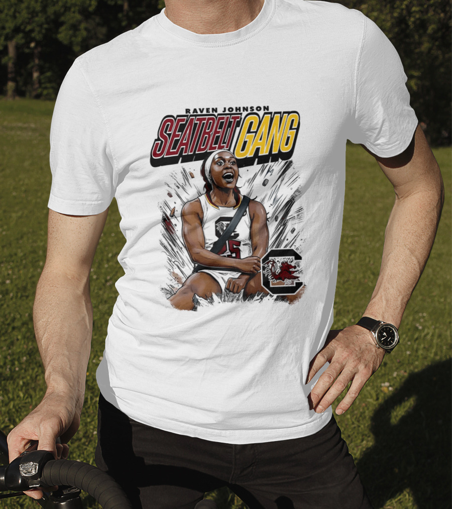 Raven Johnson Seatbelt Gang South Carolina Gamecocks Basketball T-Shirt