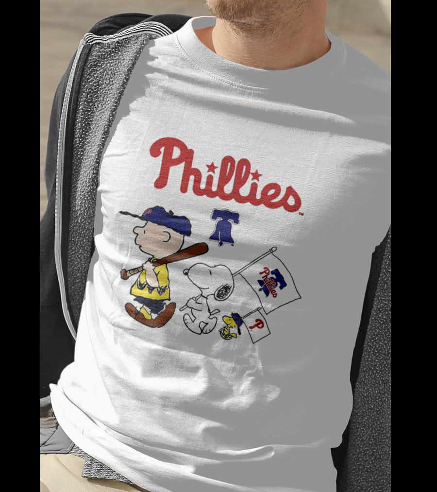 Philadelphia Phillies Snoopy Charlie Brown Woodstock MLB Fan 2025 T-Shirt